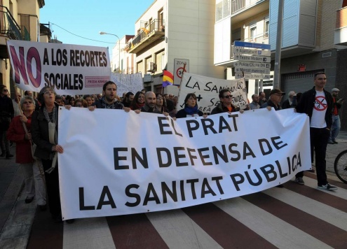 Una de les concentracions realitzades al Prat en defensa de la sanitat pública.